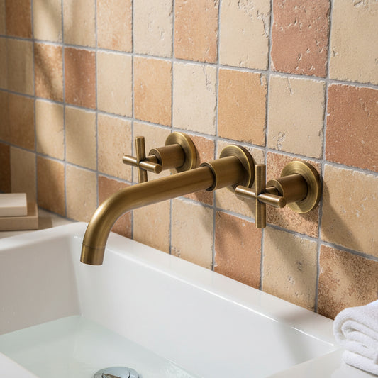Badique inbouw muurkraan | Landelijk brons