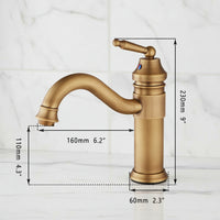 Mitigeur de lavabo classique Badique en bronze