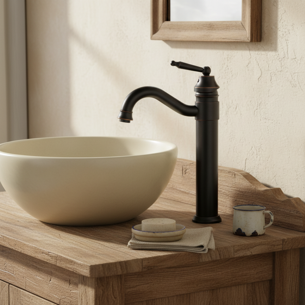 Badique Luxe Olie Bronzen Wastafelkraan