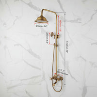 Badique Bronzen opbouw douche-set