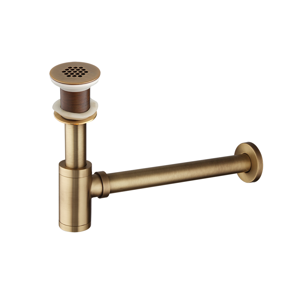 Bronzefarbener Siphon für Waschbecken
