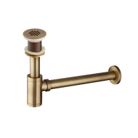 Bronzefarbener Siphon für Waschbecken