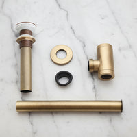 Bronzefarbener Siphon für Waschbecken