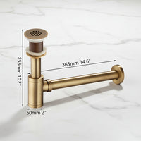 Bronzefarbener Siphon für Waschbecken