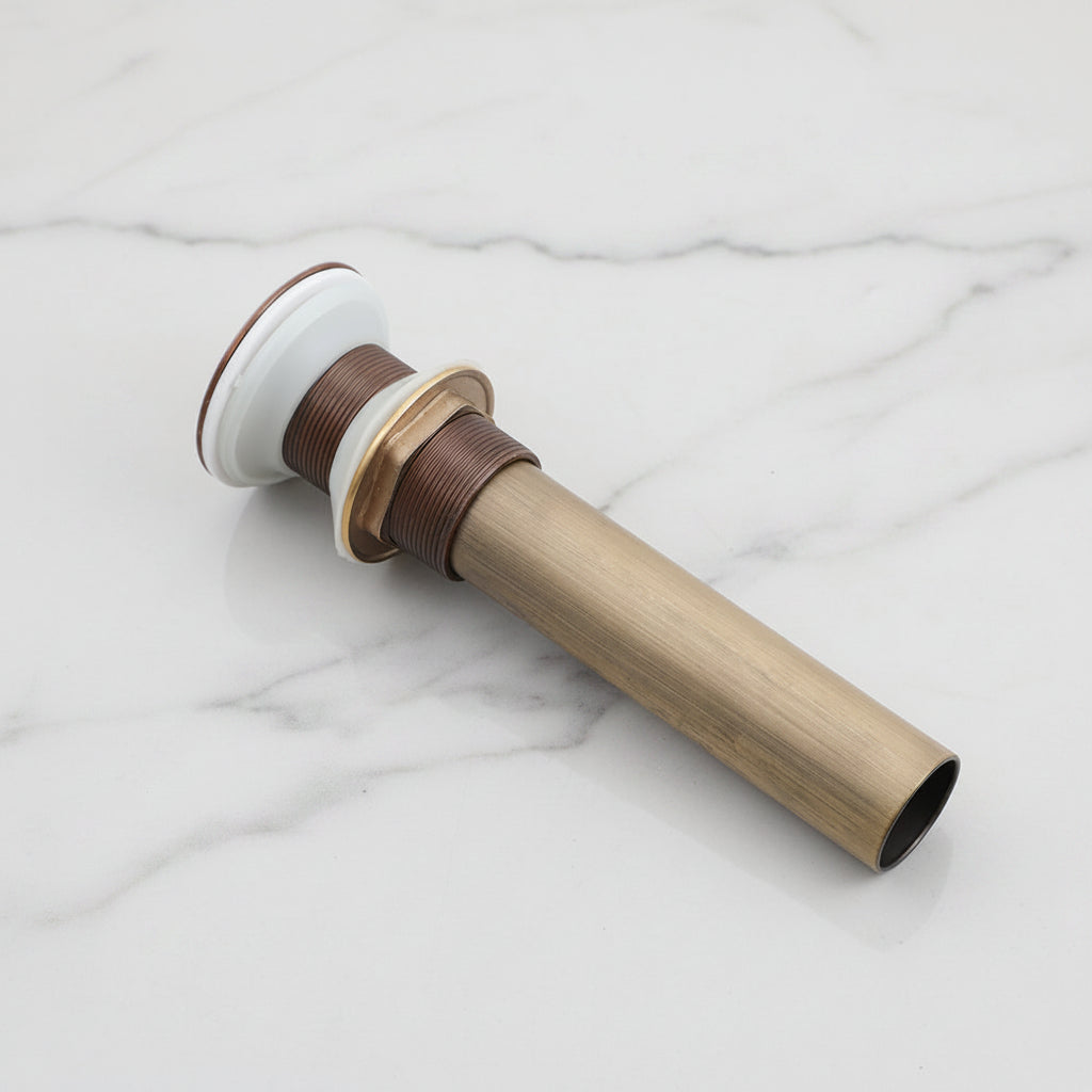 Bronzefarbener Siphon für Waschbecken