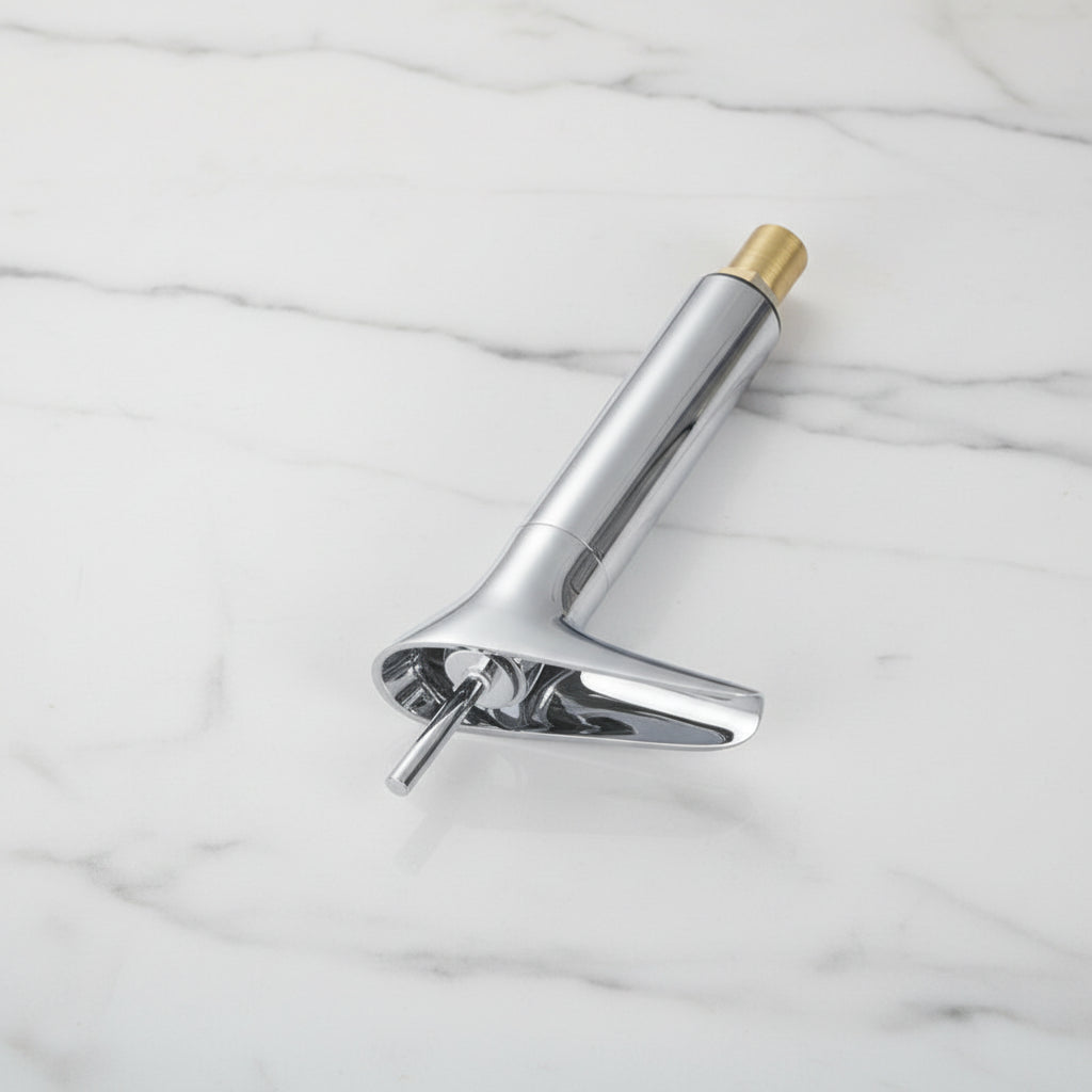 Mitigeur de lavabo haut cascade en chrome