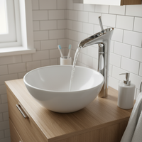 Mitigeur de lavabo haut cascade en chrome