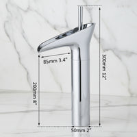 Mitigeur de lavabo haut cascade en chrome