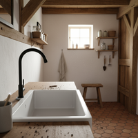Matte black cold water tap