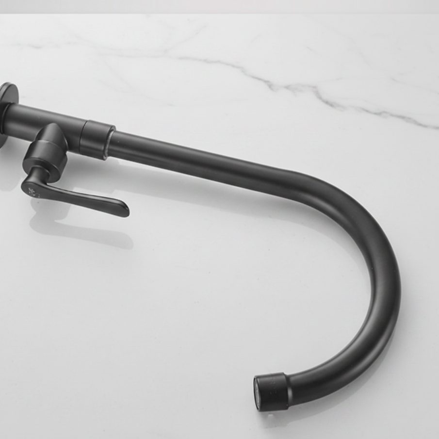 Matte black cold water tap