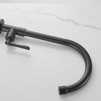 Matte black cold water tap