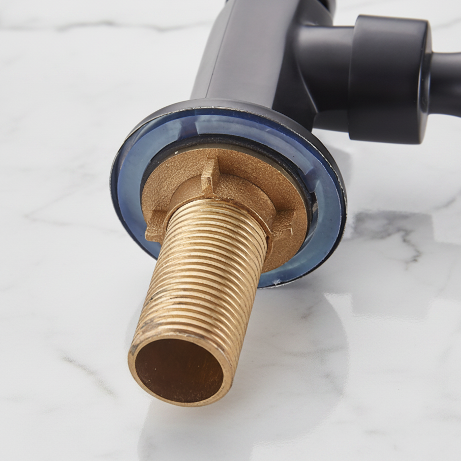 Matte black cold water tap