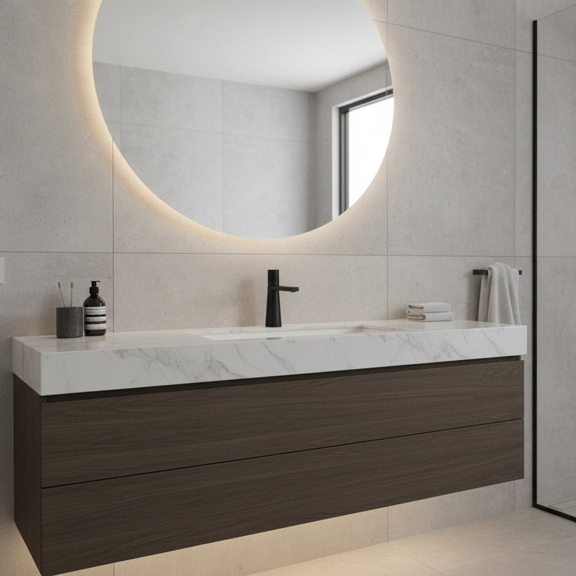 Zwarte wastafelkraan mengkraan – mat zwart