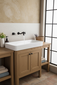 Nostalgic built-in mixer tap with black finish, including built-in part