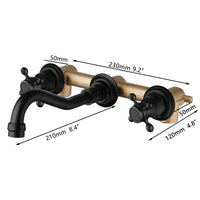 Nostalgic built-in mixer tap with black finish, including built-in part