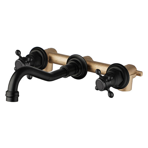 Nostalgic built-in mixer tap with black finish, including built-in part