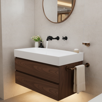 Nostalgic built-in mixer tap with black finish, including built-in part