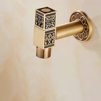 Hoekstopkraan koud water – Bronskleur