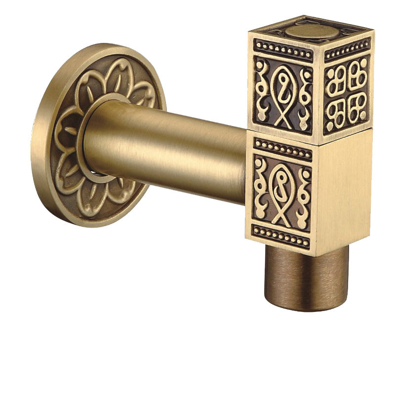 Hoekstopkraan koud water – Bronskleur