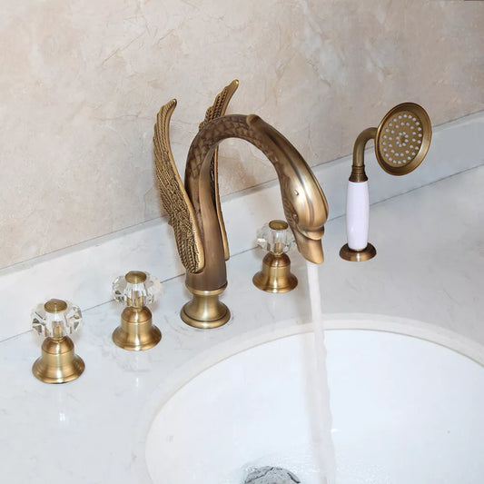 Malvizza Bronskleurige 5-delige badkraan