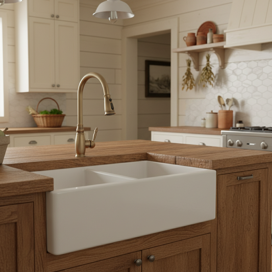 Landelijke Keukenkraan met uittrekbare kop