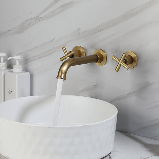 Built-in wall tap, bronze-colored 