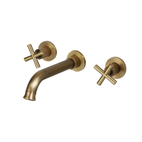 Built-in wall tap, bronze-colored 