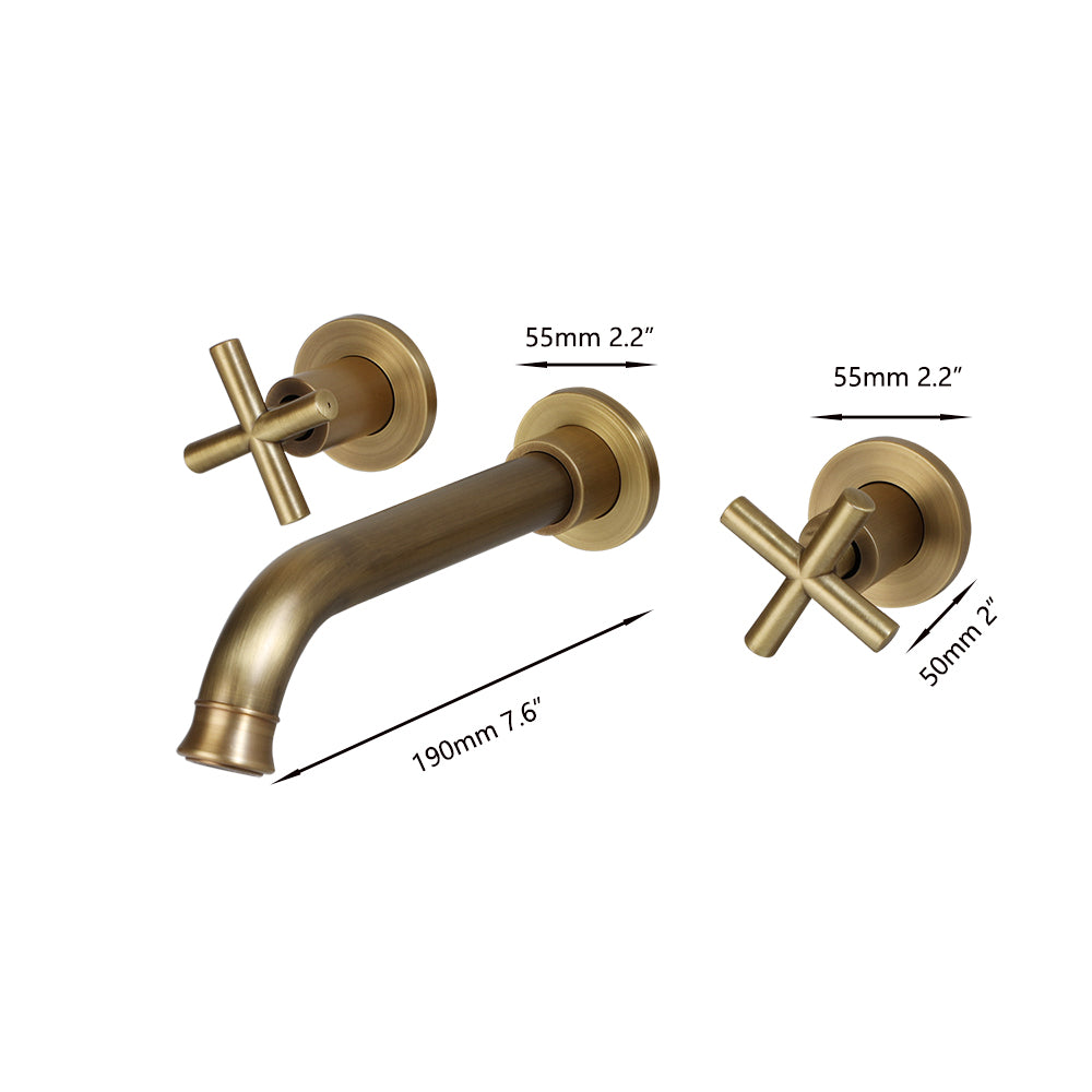 Built-in wall tap, bronze-colored 