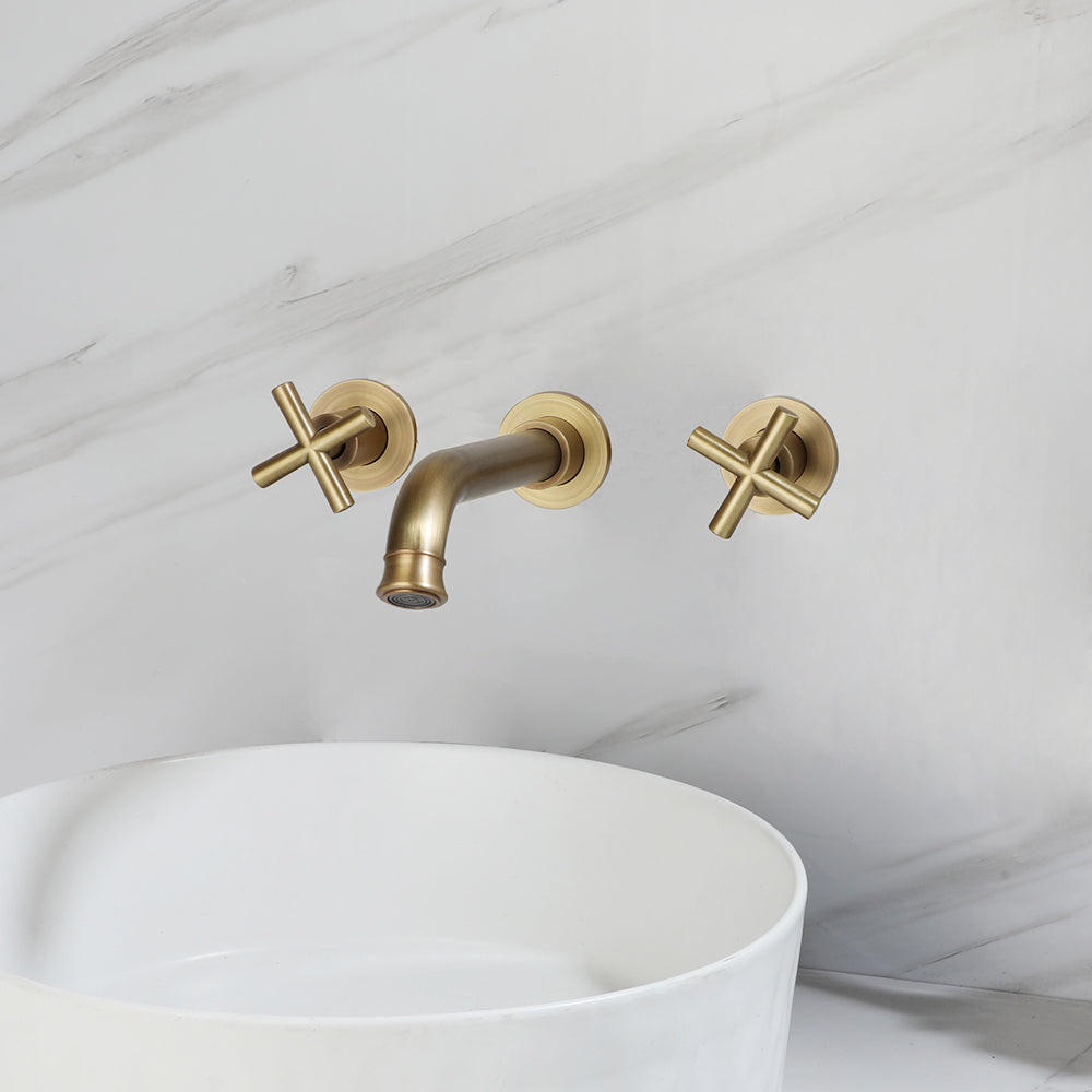 Built-in wall tap, bronze-colored 
