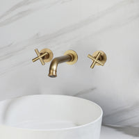 Built-in wall tap, bronze-colored 