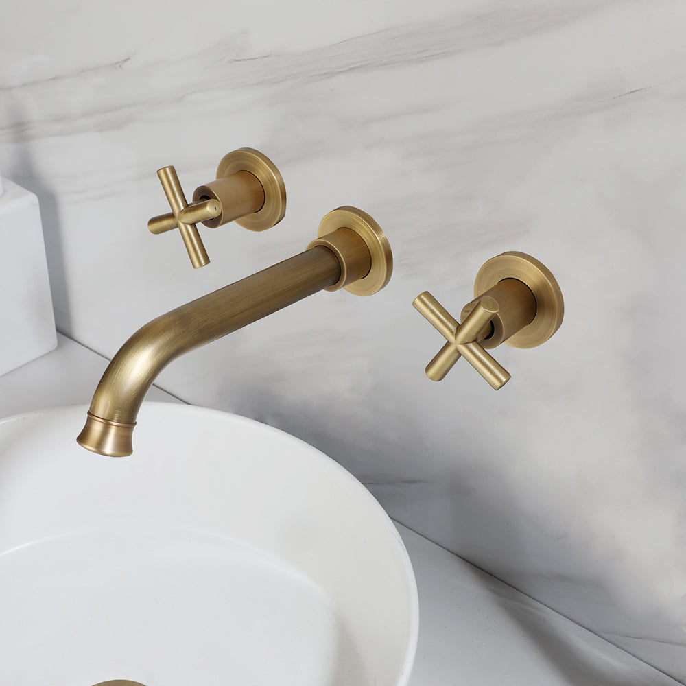 Built-in wall tap, bronze-colored 