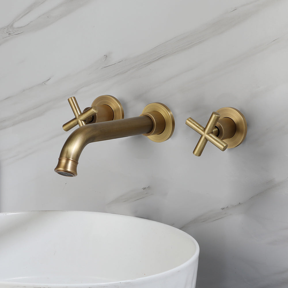 Built-in wall tap, bronze-colored 