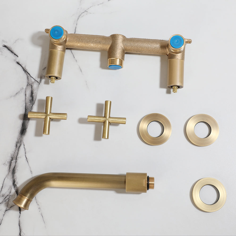 Built-in wall tap, bronze-colored 