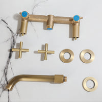 Built-in wall tap, bronze-colored 