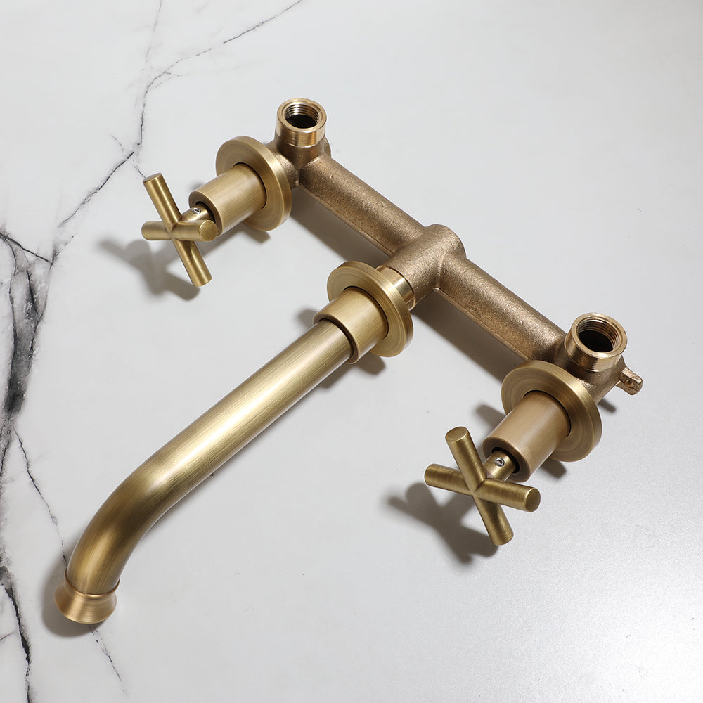 Built-in wall tap, bronze-colored 
