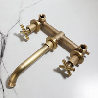 Built-in wall tap, bronze-colored 
