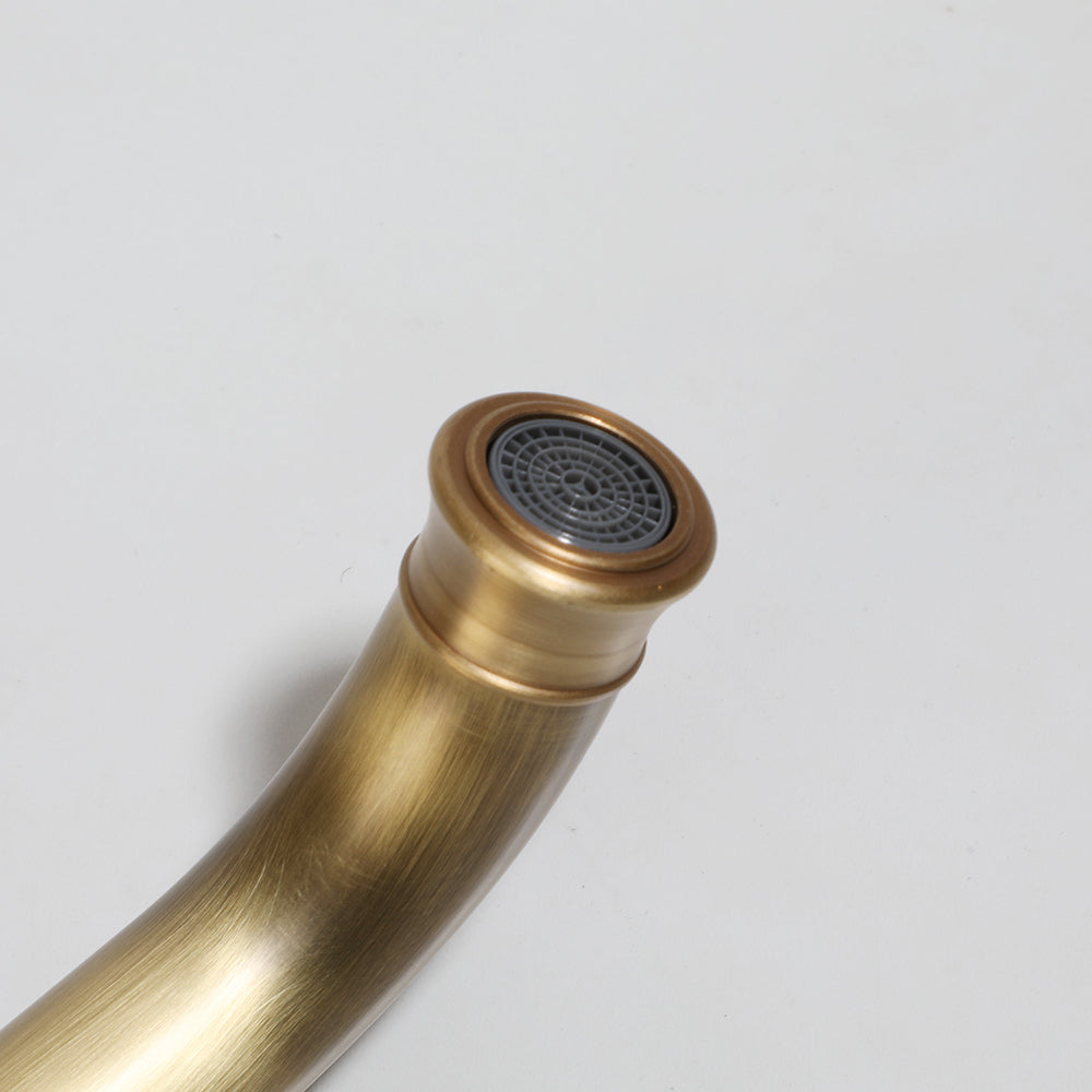 Built-in wall tap, bronze-colored 