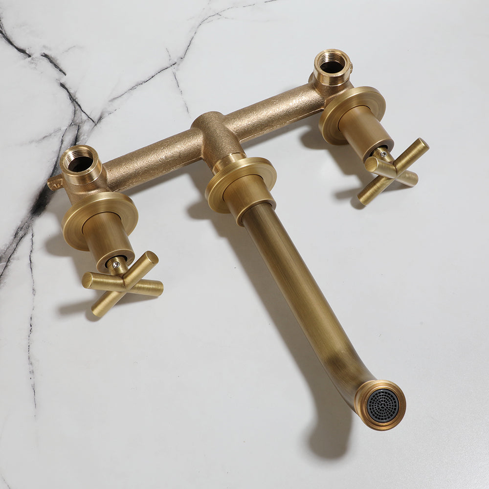 Built-in wall tap, bronze-colored 