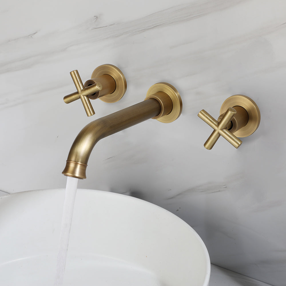 Built-in wall tap, bronze-colored 