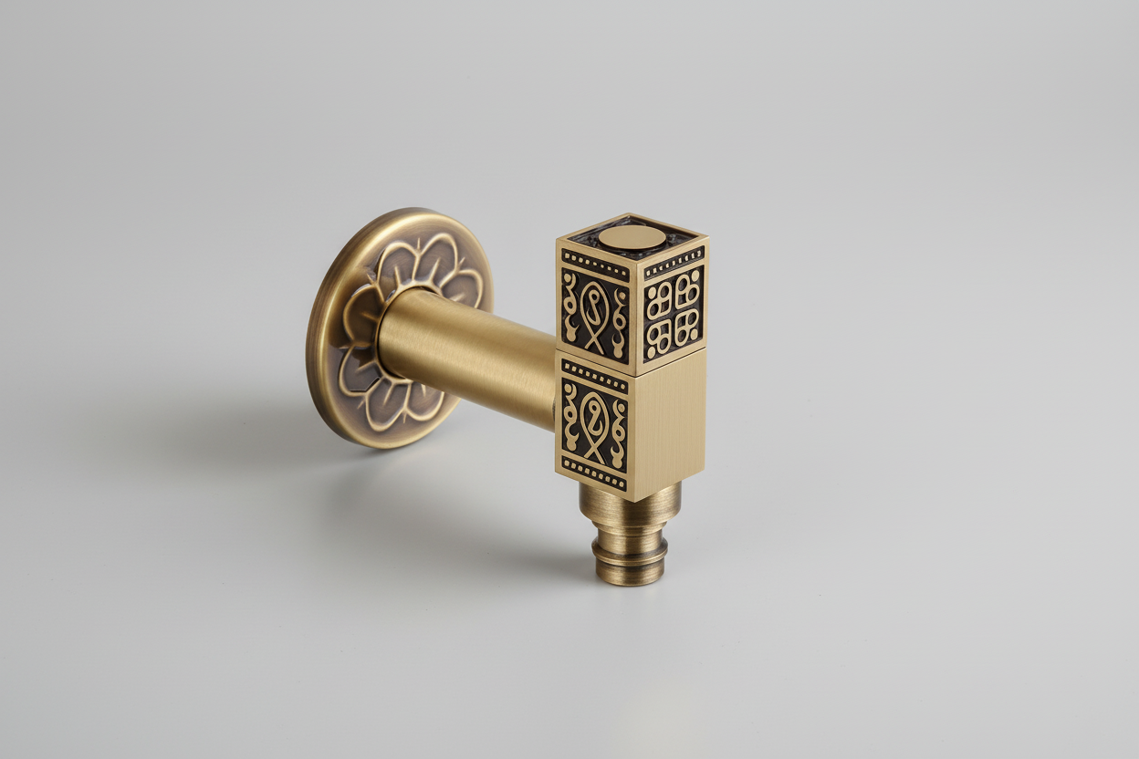 Hoekkraan koud water – Bronskleur decoratief