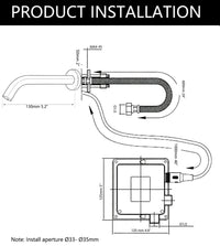 Sensomatica Pesaro bronskleurige sensorkraan kort model 130 MM