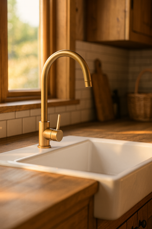 Landelijke keukenkraan – Bronskleurig