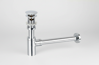 Chrome siphon with overflow