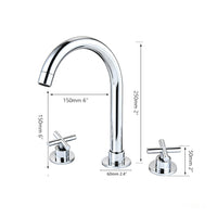 Elegante 3-teilige Aufputz-Mischbatterie in Chrom