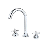 Elegante 3-teilige Aufputz-Mischbatterie in Chrom