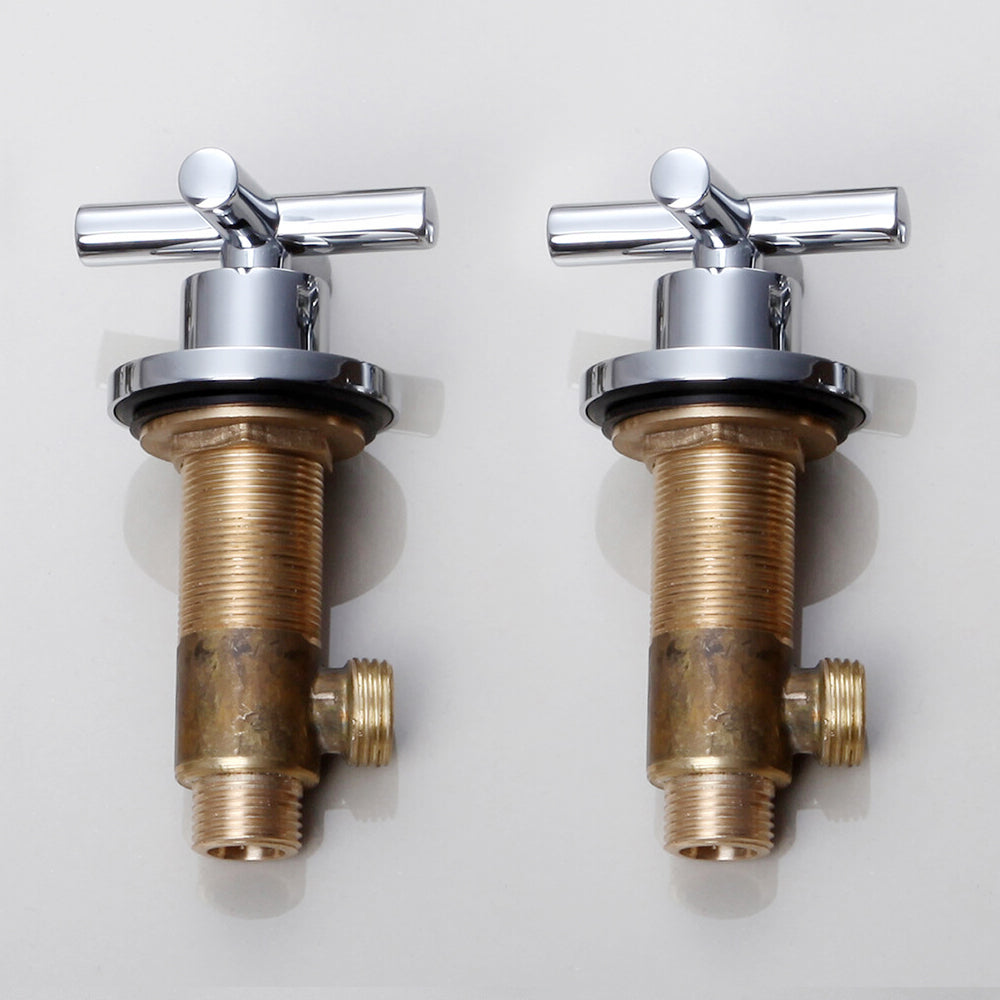 Elegante 3-teilige Aufputz-Mischbatterie in Chrom