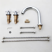 Elegante 3-teilige Aufputz-Mischbatterie in Chrom