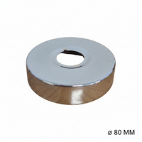 Chroom rozet 80 mm | Afdekrozet kraan