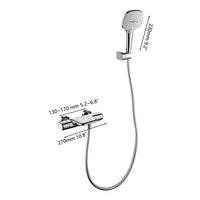 Thermostatische waterval badkraan met handdouche – chroom