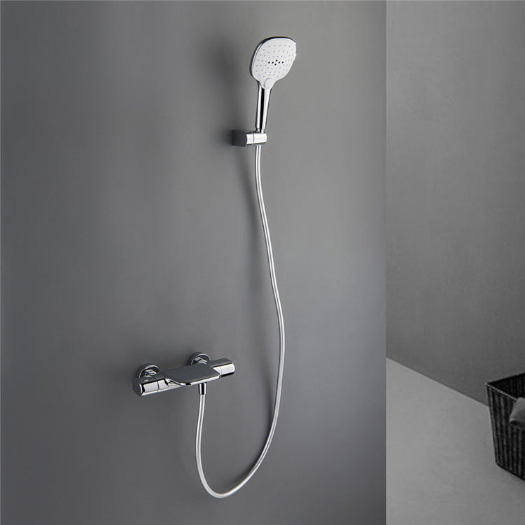 Thermostatische waterval badkraan met handdouche – chroom